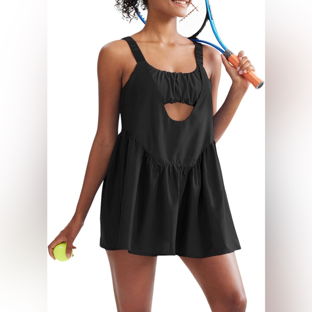 Sexyasasii Women Tennis Dress with Built inBra Casual Backless Golf Athletic